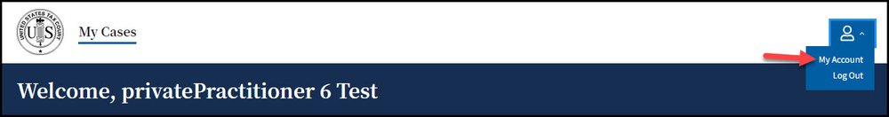 Login Screen Private Practitioner Test