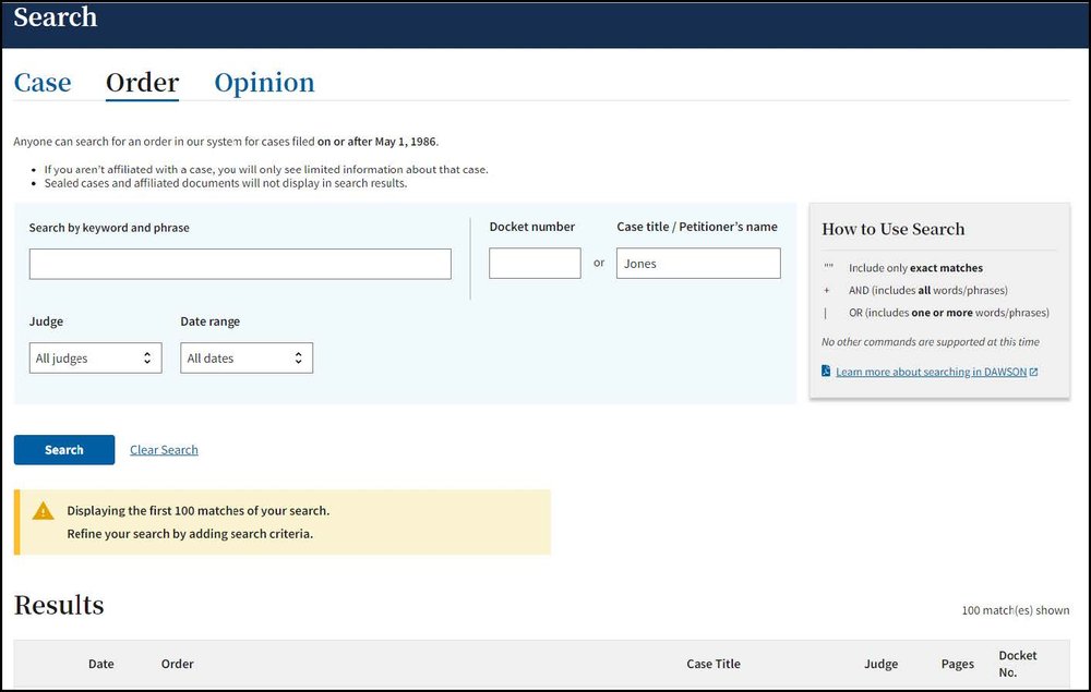 DAWSON Search Image - Search Results